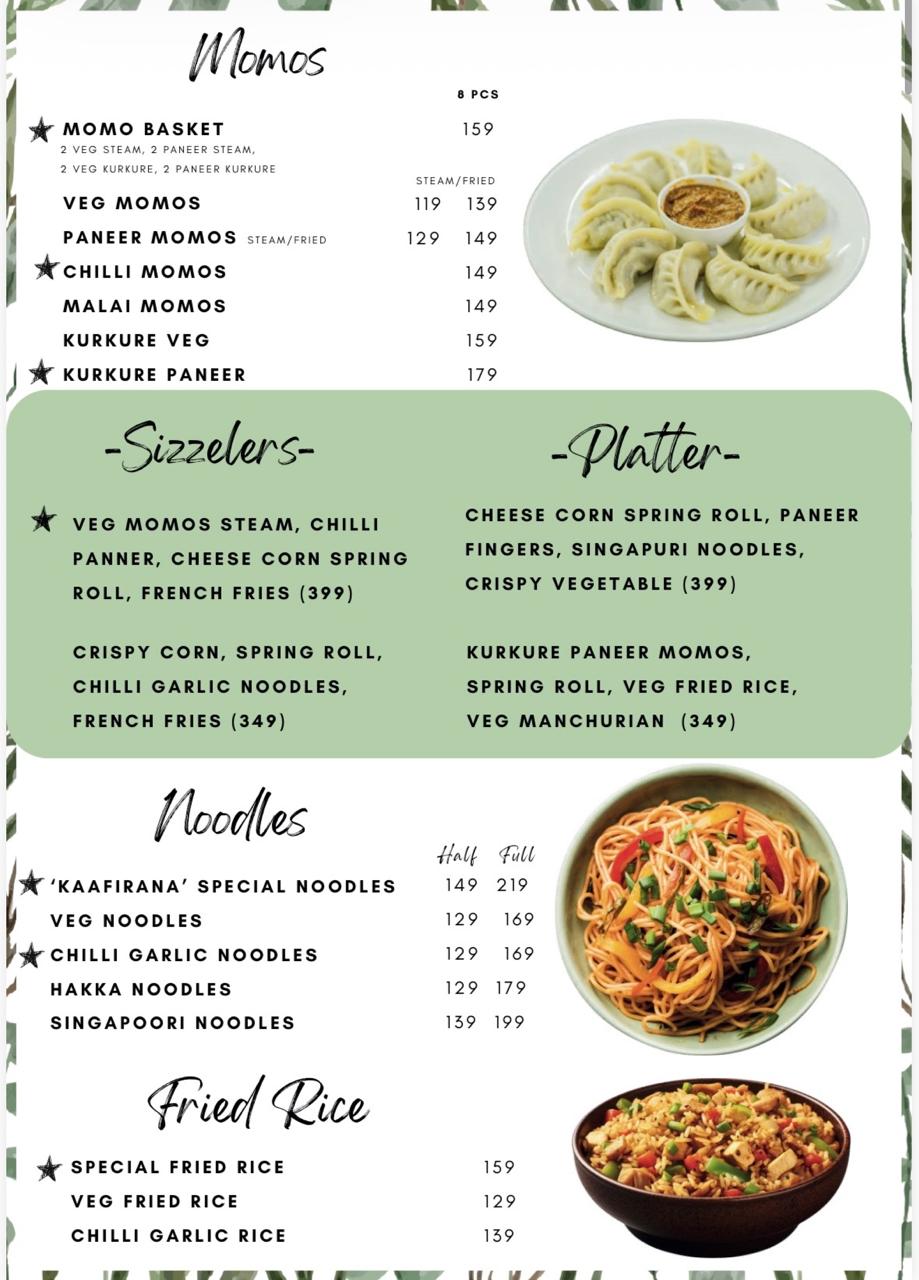 Mojito & Coolers Menu